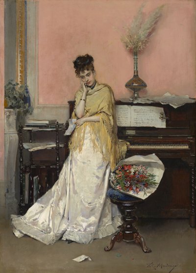 Reverie - De Brief, 1870s door Raimundo de Madrazo y Garreta