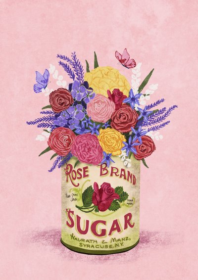 Bloemen in een vintage blik door Raissa Oltmanns