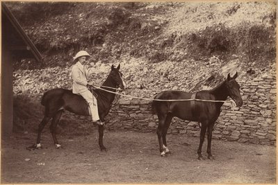Kapitein H. S. Rawhinson (recto) door Raja Deen Dayal