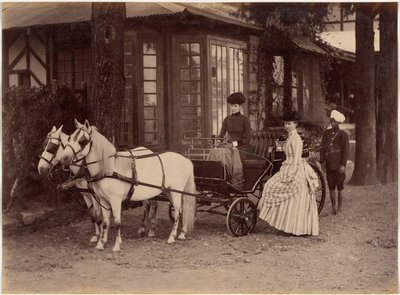 Mevrouw en juffrouw Lyall, Shimla door Raja Deen Dayal