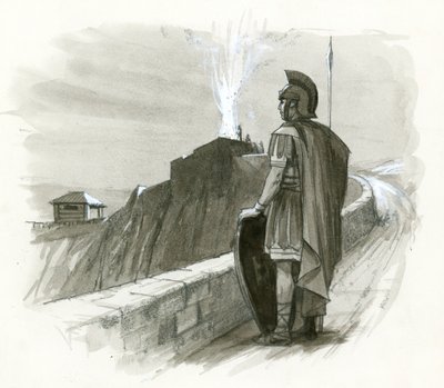 Een Romeins signaalvuur door Ralph Bruce