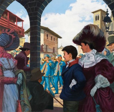 Giuseppe Verdi (1813-1901) als jonge jongen (gouache op papier) door Ralph Bruce