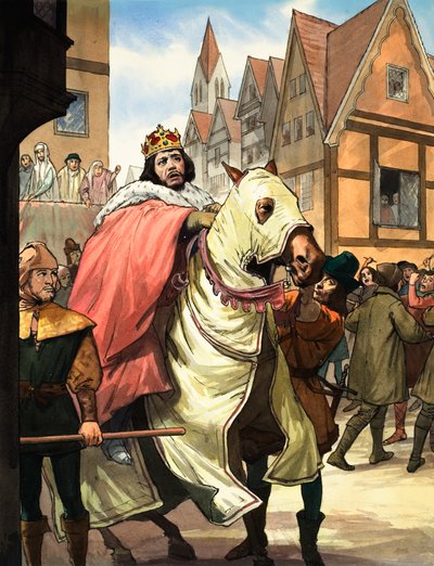 De romantiek van het Engelse theater (gouache op papier) door Ralph Bruce