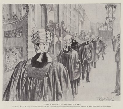Opgeroepen naar de balie, de processie naar de hal door Ralph Cleaver