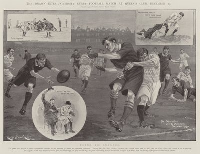 De gelijkspel interuniversitaire rugbywedstrijd in Queen