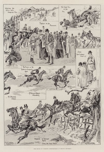 De steeplechase van het Lagerhuis in Melton Mowbray door Ralph Cleaver