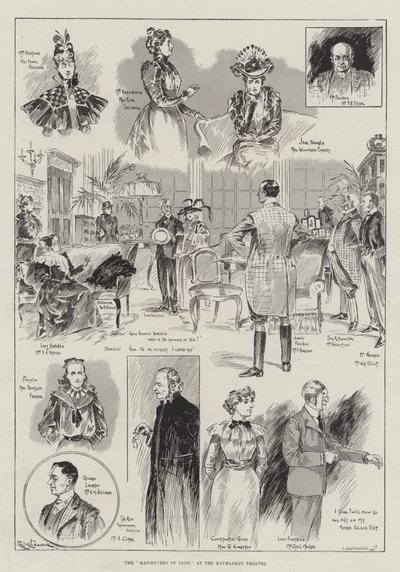 De manoeuvres van Jane, in het Haymarket Theatre door Ralph Cleaver