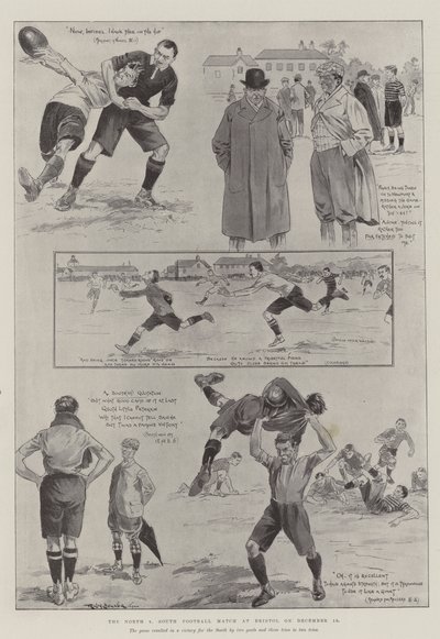 De Noord v Zuid Voetbalwedstrijd in Bristol, op 15 december door Ralph Cleaver