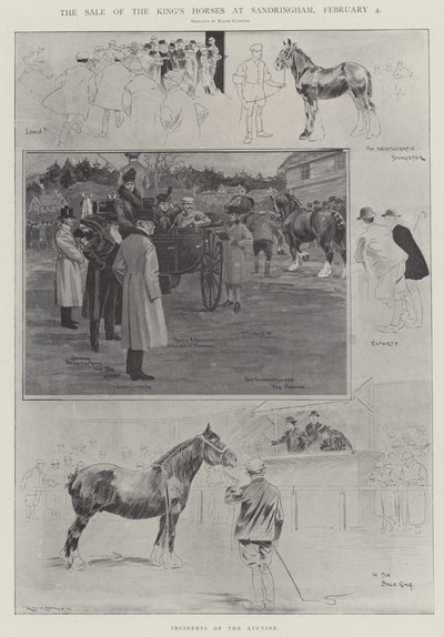 De verkoop van de paarden van de koning in Sandringham, 4 februari door Ralph Cleaver