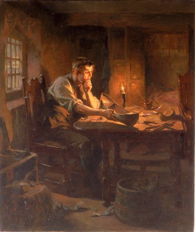 Uitvinding van de reddingsboot, Willie Wouldhave, South Shields door Ralph Hedley