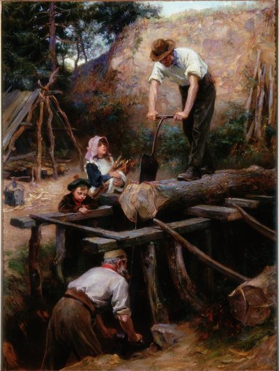 Houtzagers, 1896 door Ralph Hedley