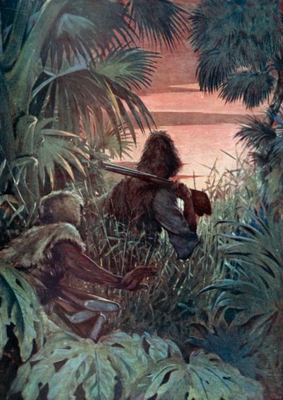 Illustratie voor Robinson Crusoe door Daniel Defoe door Ralph Noel Pocock