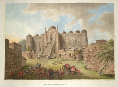 De ingangshof en oostgevel van de Kalan Masjid. Lady Hastings