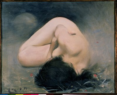 Naakte vrouw door Ramon Casas i Carbo