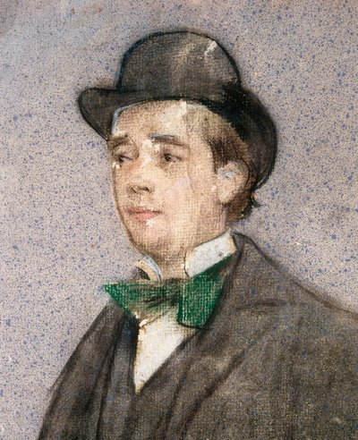 Portret van Adria Gual (1872-1943) Spaanse toneelschrijver door Ramon Casas i Carbo