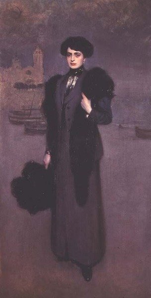 Portret van Dolores Vidal door Ramon Casas i Carbo
