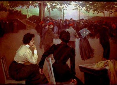Sardanas bij de Fontein van Sint Roque in Olot door Ramon Casas i Carbo