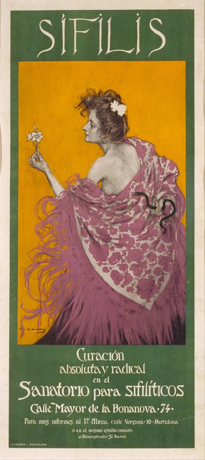 Syfilis Poster door Ramon Casas i Carbo