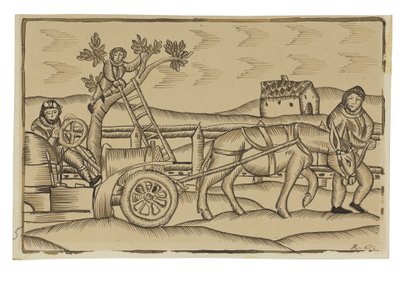 Toerisme op het Spaanse Platteland (potlood, pen & inkt op papier) door Ramon Casas i Carbo