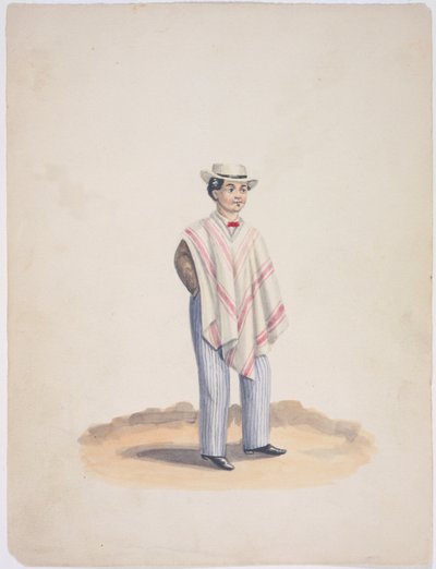 Quito in een poncho en vlinderdas door Ramon Salas