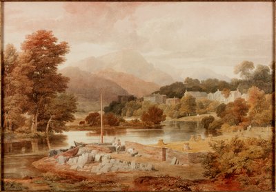 Een leisteenwerf, Brathay door Ramsay Richard Reinagle