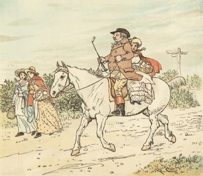 Een boer reed op zijn grijze merrie door Randolph Caldecott