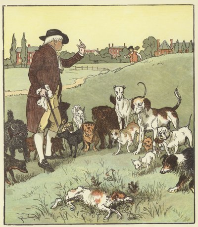 Een Elegie Over De Dood Van Een Gekke Hond door Randolph Caldecott