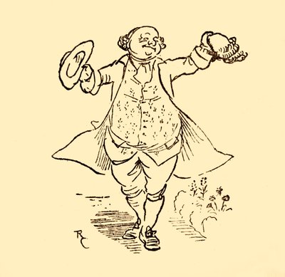 John Gilpins vriend leent hem een pruik en een hoed, 1878, ca. 1918 door Randolph Caldecott