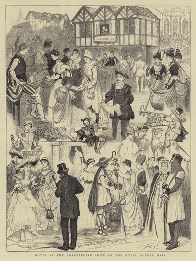 Aantekeningen bij de Shaksperiaanse Show in de Royal Albert Hall door Randolph Caldecott