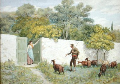 Scène bij Montone - De Geitenhoeder door Randolph Caldecott