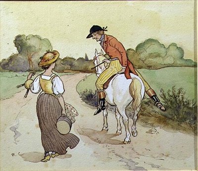 "Zal ik met je meegaan, mijn mooie meid?", illustratie uit 