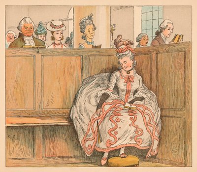 Ze sliep nooit in haar bank, ca. 1885 door Randolph Caldecott
