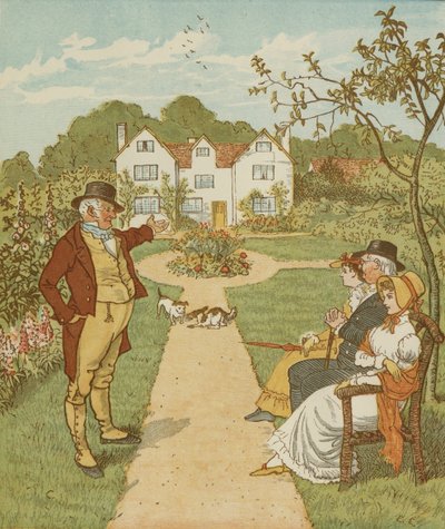Het huis dat Jack bouwde, cumulatieve kinderrijm. Illustratie door Randolph Caldecott. door Randolph Caldecott