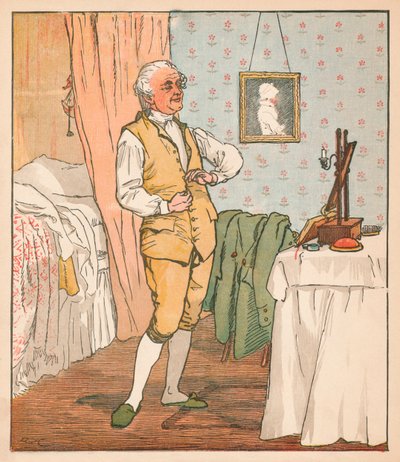 De goede man van Islington aankleden, ca. 1879 door Randolph Caldecott