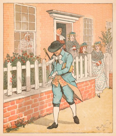 De goede man van Islington op weg naar de kerk door Randolph Caldecott