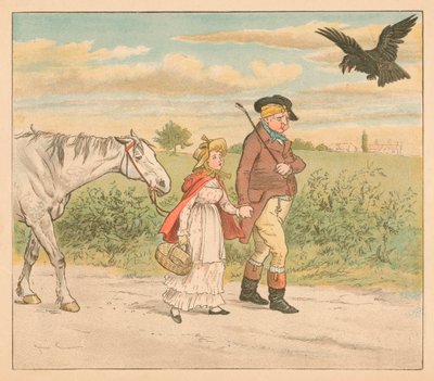De ondeugende raaf vloog lachend weg, c1885, 1934 door Randolph Caldecott