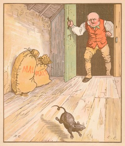 De rat at de mout..., ca. 1878 door Randolph Caldecott