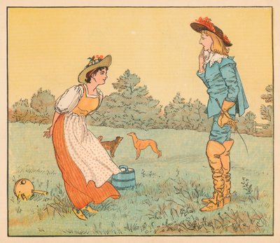 Dan kan ik niet met je trouwen, mijn mooie meid!, c1882 door Randolph Caldecott