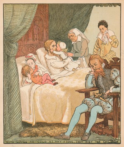 Met Lippen zo Koud als Steen, Kusten Ze de Kleine Kinderen, ca. 1878 door Randolph Caldecott
