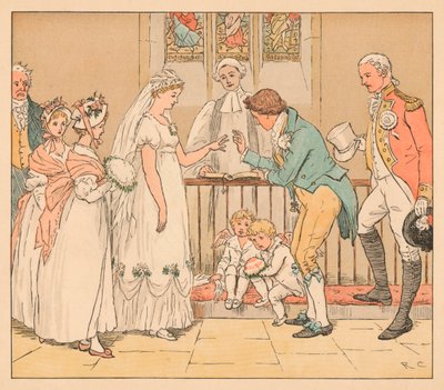 ...en ze trouwde zeer onvoorzichtig met de Kapper, ca. 1885 door Randolph Caldecott