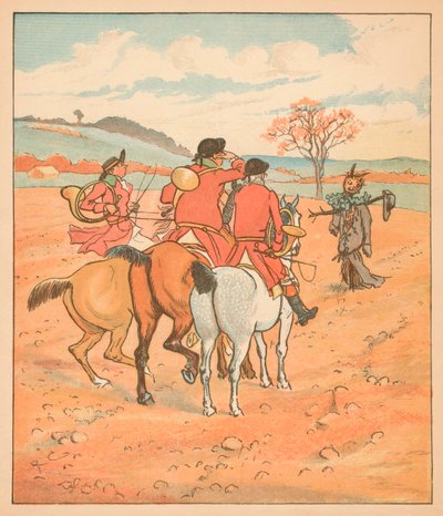 ...het eerste wat ze vonden, was een versleten boeman, in een veld... door Randolph Caldecott