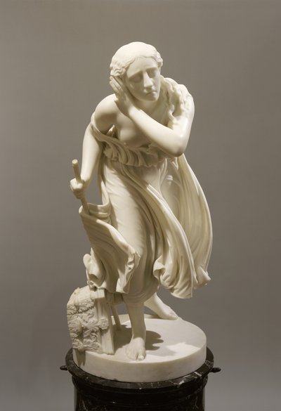 Nydia, Het blinde bloemenmeisje van Pompeii, c.1888 (marmer) door Randolph Rogers