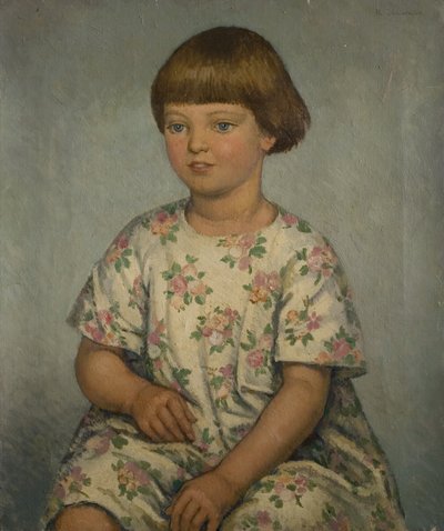 Portret van een kind, midden 20e eeuw door Randolph Schwabe