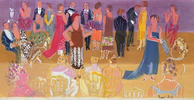 Een receptie in het hoofdkwartier van de haven-admiraal door Raoul Dufy