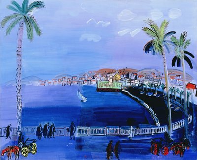 Baie des Anges, Nice, ca. 1926 (olieverf op doek) door Raoul Dufy