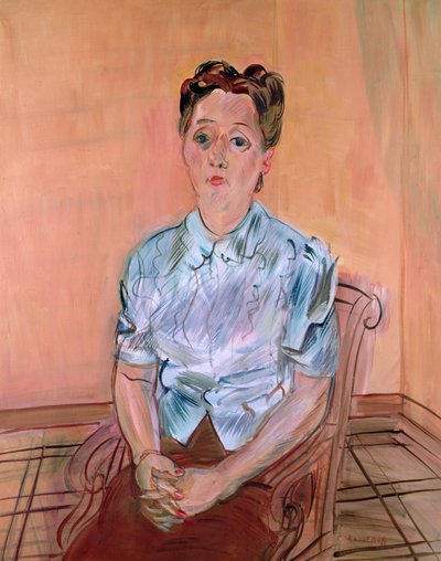 Berthe in een satijnen blouse (olieverf op doek) door Raoul Dufy