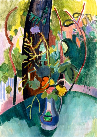 Bloemen in een vaas door Raoul Dufy