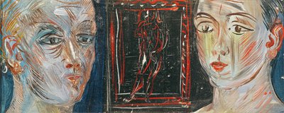 Hoofden van twee vrouwen (olieverf op doek) door Raoul Dufy