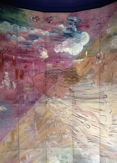 La Fee Electricite, detail van de linkerkant door Raoul Dufy