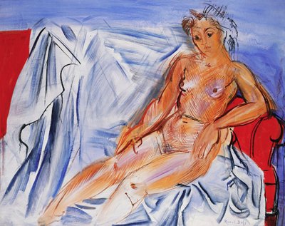 Naakt op de bank; Nu au Canape door Raoul Dufy